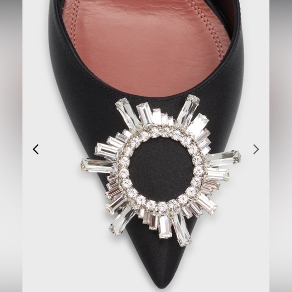 AMINA MUADDI begum satin crystal sling black pumps size 41 - Picture 13 of 15